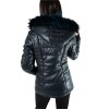FR-31-2 WOMENS LEATHER JACKET WITH NATURAL FUR BLUE