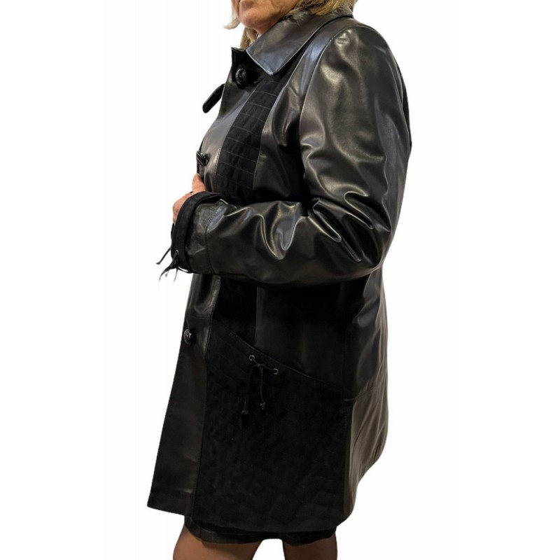 PEL-113-BLACK ΓΥΝΑΙΚΕΙΑ ΜΑΥΡΗ ΚΛΑΣΙΚΗ ΔΕΡΜΑΤΙΝΗ ΖΑΚΕΤΑ