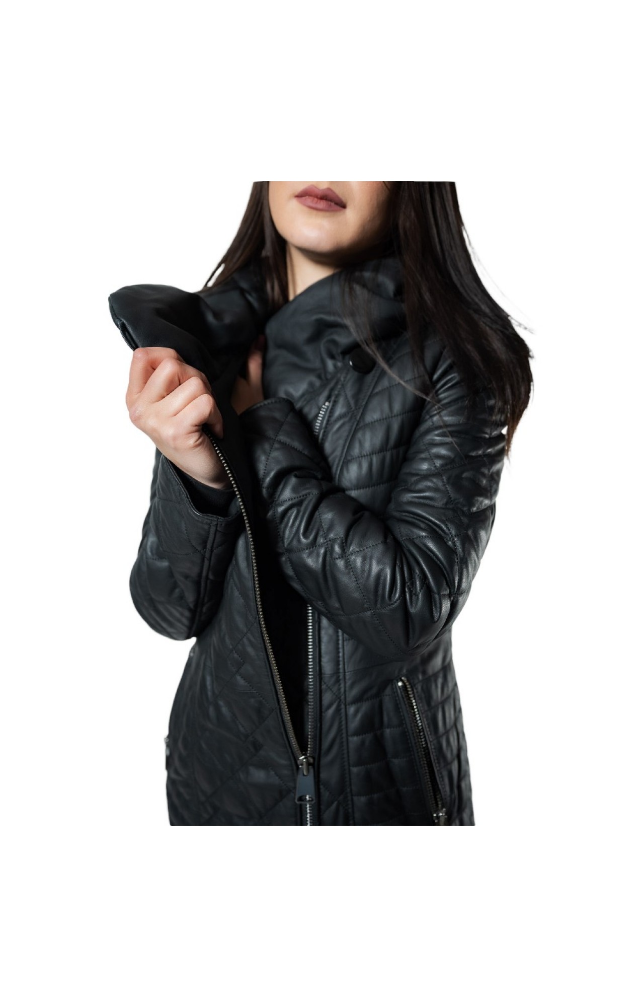 R-8289-BLACK WOMENS LEATHER JACKET