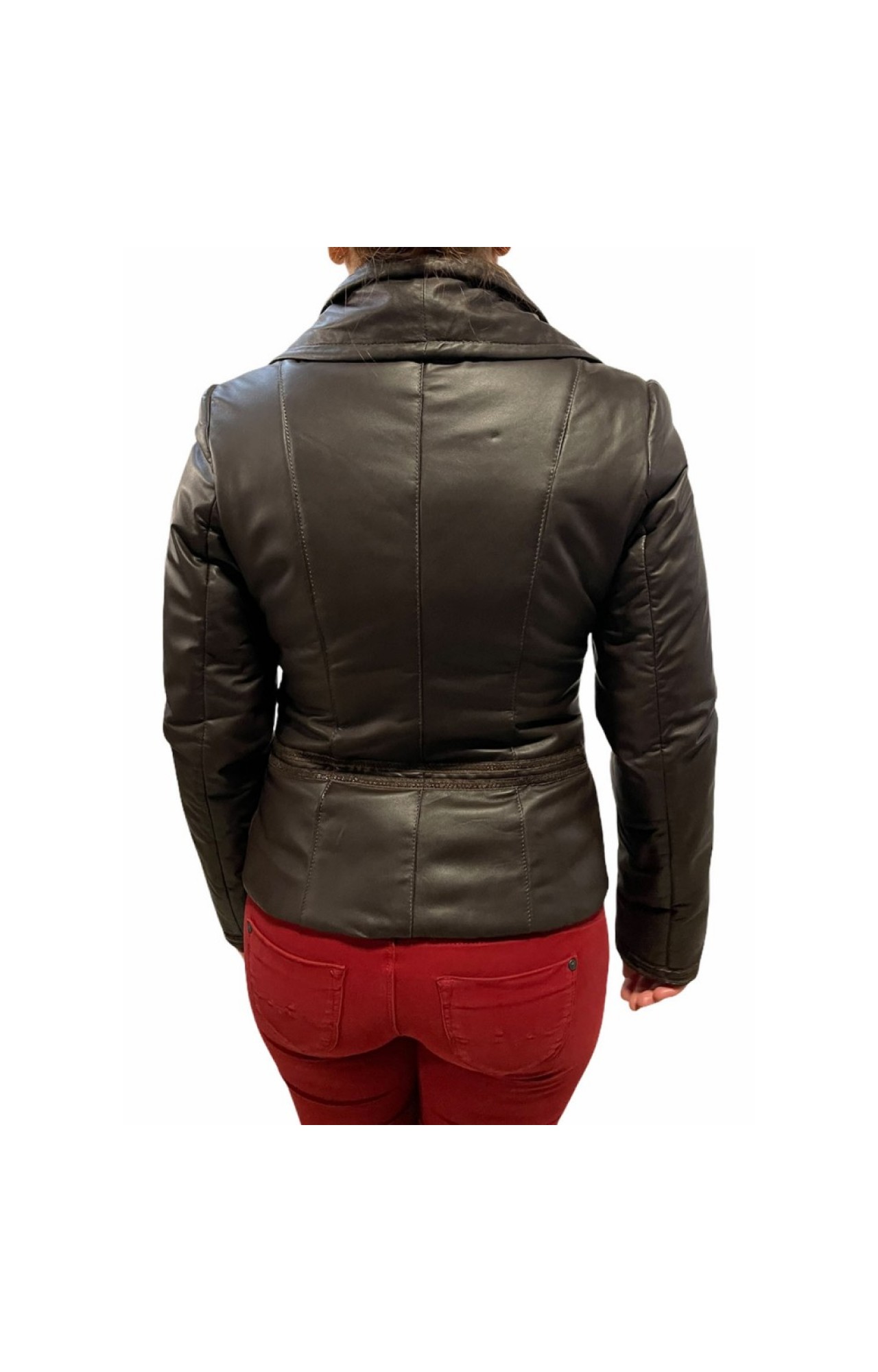 MARKOS LEATHER ZH-08223 WOMENS BROWN LEATHER JACKET
